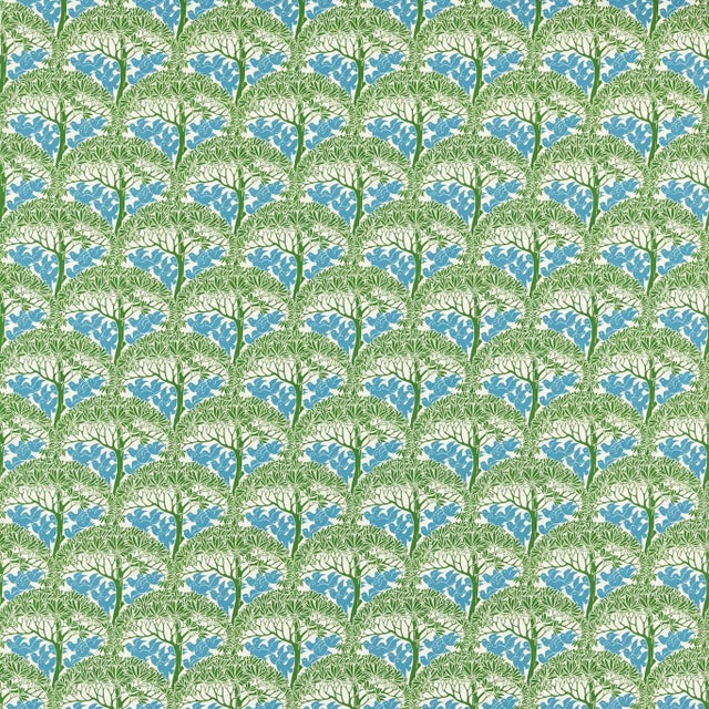Morris & Co The Savaric Fabric in Garden Green - a Sample For Sale