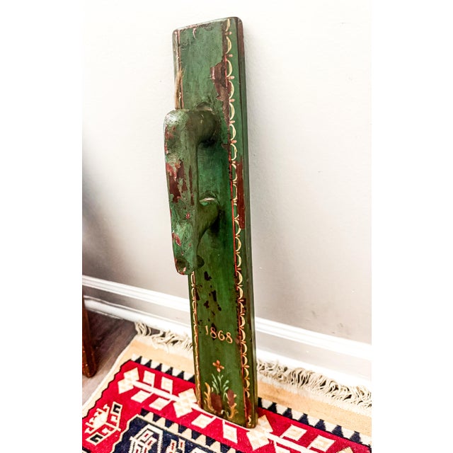 Rare Pair of 19th-Century Norwegian Courtship Mangle Boards - Dated 1868 & 1879 For Sale - Image 12 of 12