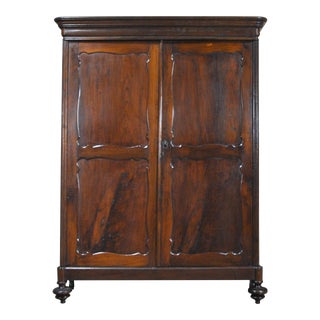 1980s Teak Knockdown Armoire For Sale