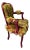Late 20th Century Custom Hollywood Regency - Accent Chair Hot Pink/Lime Green Faux Fur For Sale