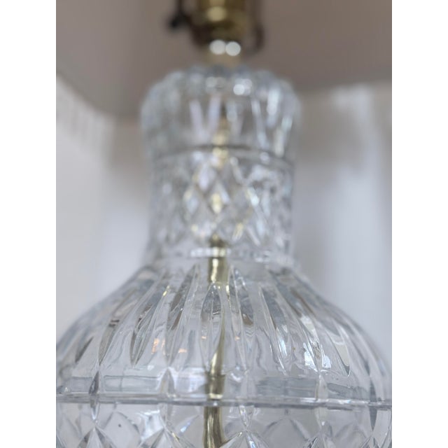 Vintage Hollywood Regency Imperlux West Germany 24% Crystal Lead Lamp For Sale In Washington DC - Image 6 of 9