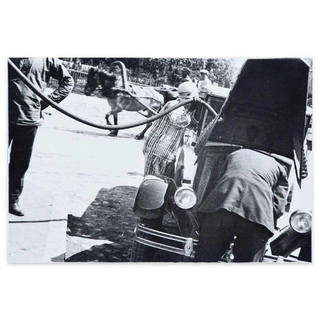 At the petrol station is an original vintage silver salts photograph, made by the great Russian Constructivist artist...