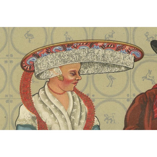 Frisian Costumes of Makkum in the Netherlands with Lace Cap and Redingote, 1932, Paper For Sale - Image 6 of 10