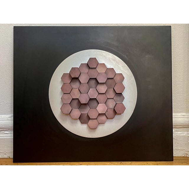 Black "Square by Round Plus Black Hex" Wall Art For Sale - Image 8 of 8