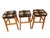 Vintage Stool English Maid Stools with Wooden Tartan Seat, 1960s, Set of 3 For Sale - Image 15 of 15