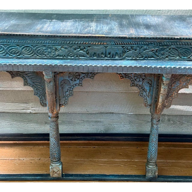 Tribal 1950s Vintage Carved Altar Table For Sale - Image 3 of 9