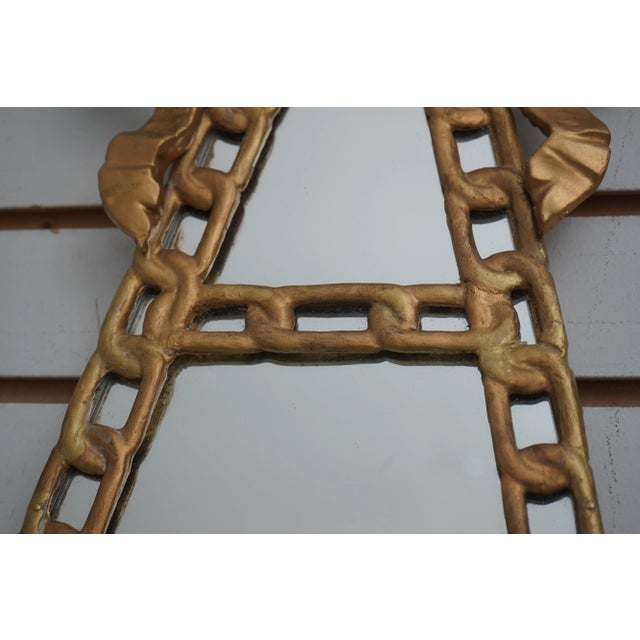 Gold Pair Vintage Italian Gold Wall Mirrors For Sale - Image 8 of 12