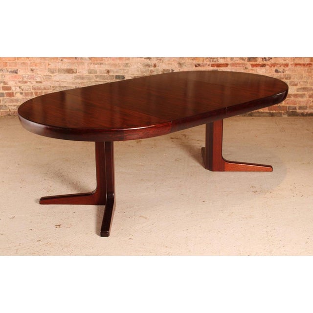Wood Mid-Century Modern Danish Extending Rosewood Dining Table, 1970s For Sale - Image 7 of 15