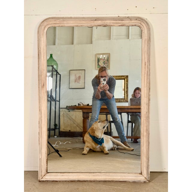 Antique French Stripped Louis Philippe Mirror For Sale - Image 9 of 9