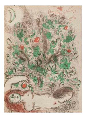 Marc Chagall, The Tree of Knowledge, Lithograph, 1960