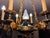 French Napoleon Empire Style Brass Chandelier with Swans and Green Glass Lampshades, 1970s For Sale - Image 16 of 18