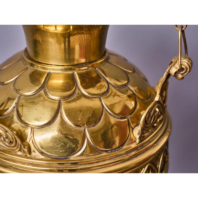 Neo-Gothic Hanging Temple Oil Lamp For Sale - Image 4 of 9