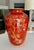 Large Chinoiserie Orange Red Porcelain Hutschenreuther Sleb Vase For Sale - Image 13 of 13