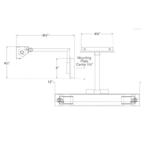 Visual Comfort J. Randall Powers for Visual Comfort Signature McClain 12" Hardwired Picture Light in Bronze For Sale - Image 4 of 4