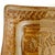 A distinctive handmade studio pottery platter featuring an expressive stylized bull or bovine surrounded by an incised...