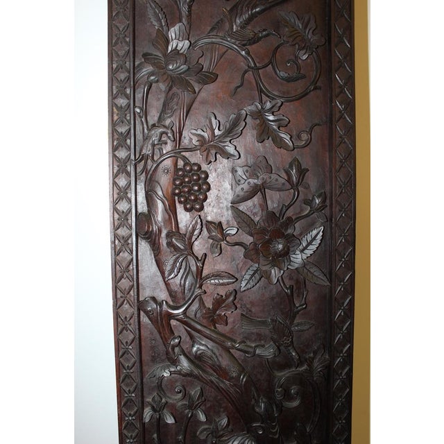 Wood Asian Carved Wooden Columns, 1890s, Set of 2 For Sale - Image 7 of 17