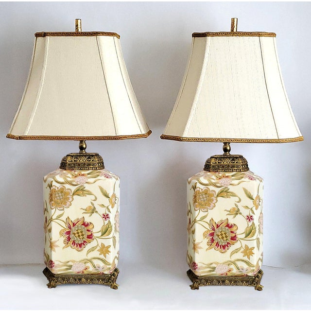 Lamp Pair Flowers For Sale - Image 17 of 17