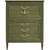 Mid Century Transitional 5-Drawer Chest With Brass Hardware by Thomasville - Newly Painted For Sale - Image 13 of 13
