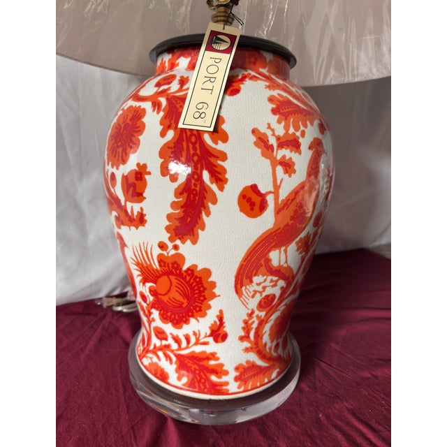 Grand and classic designer lamp from the Scalamandré Maison for Port 68 collection. This is the Arcadia Coral Lamp, 36”H,...