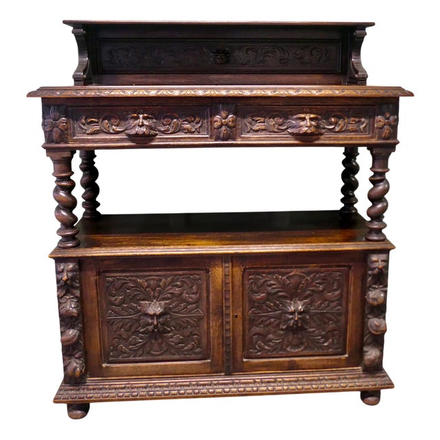 Buffet in Carved Oak For Sale