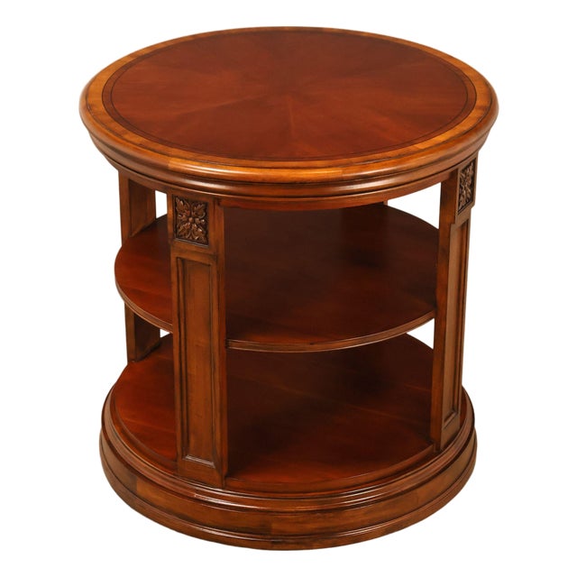 Ethan Allen Townhouse Collection Round Library Side Table For Sale
