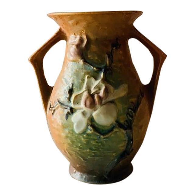 1930s Roseville Magnolia Vase - East Hampton Diplomat Estate For Sale