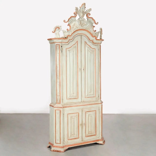 Baroque Early 20th Century Painted Baroque Cabinet For Sale - Image 3 of 9