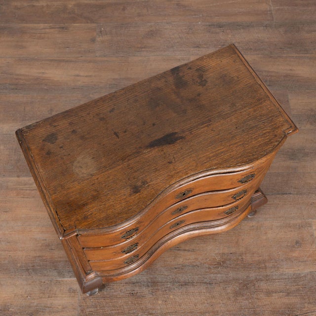 Late 18th Century Small Danish Rococo Chest of Three Drawers For Sale - Image 4 of 11