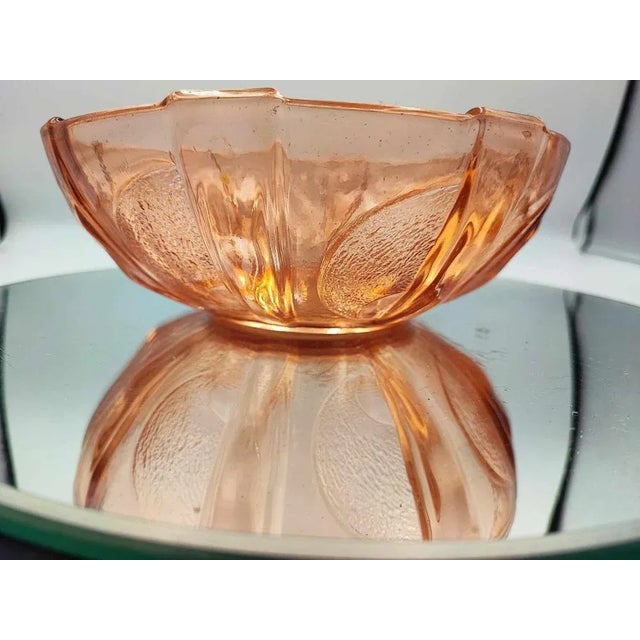 Art Deco Pink Glass Plate by Hortensja Glassworks, 1920s For Sale - Image 4 of 7
