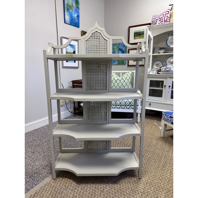 Wood Jonathan Charles Chippendale Etagere Bookcase For Sale - Image 7 of 8