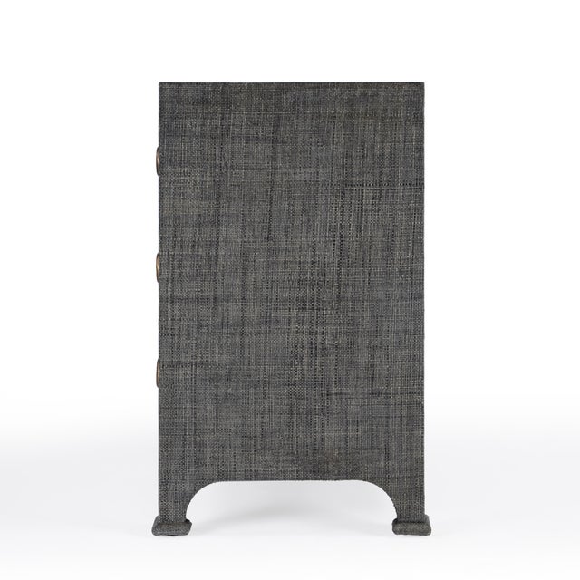 Chatham 44 in. W Rectangular Raffia 6 Drawer Dresser, Charcoal Raffia For Sale In Chicago - Image 6 of 9