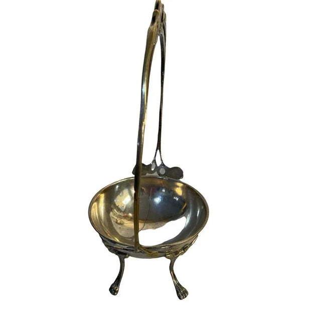 Art Nouveau Silver Plated Basket For Sale - Image 4 of 7