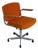 Duba Orange Upholstered Swivel Desk Office Chair Danish Mid-Century Modern 1970s For Sale