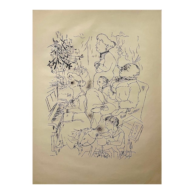 George Grosz, Large George Grosz 1923 Lithograph Die Rauber German Expressionism Wpa Realism For Sale