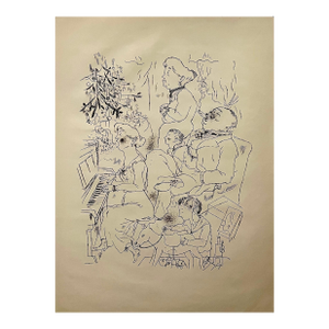George Grosz, Large George Grosz 1923 Lithograph Die Rauber German Expressionism Wpa Realism