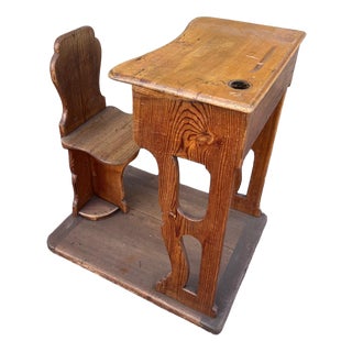 Antique School Desk, 1890s For Sale