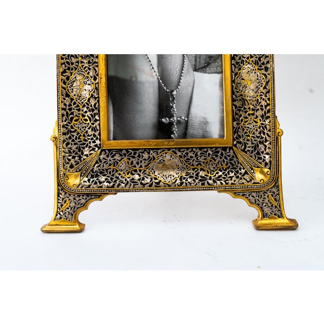 Vintage Art Deco Gold-Plated Picture Frames, 1920s, Set of 2 For Sale - Image 13 of 15