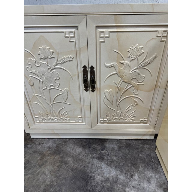 Henredon Goatskin Cabinets - A Pair For Sale - Image 9 of 11