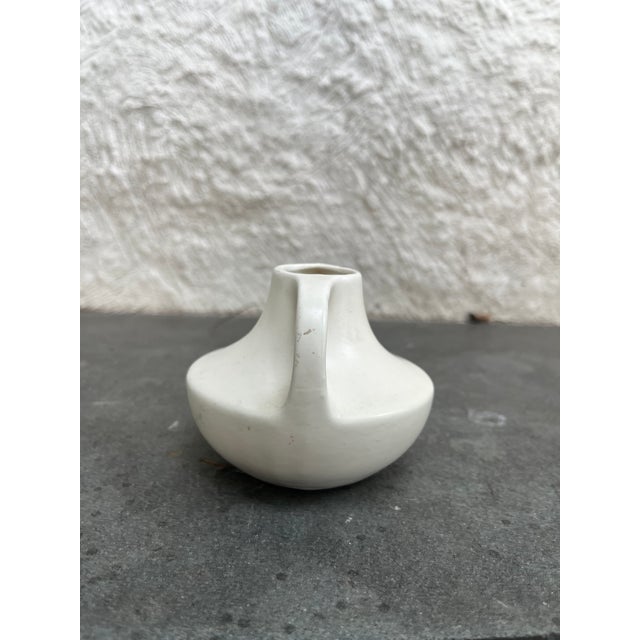 Vintage Camark Stangl Pottery Vases Art Deco Matte White 1930’s For Sale - Image 11 of 12