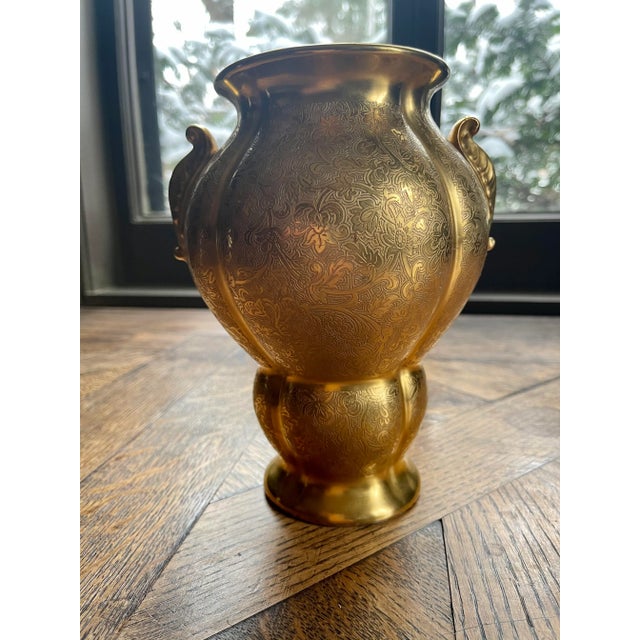Vintage Mid 20th Century Gold Concord Vase For Sale In Kansas City - Image 6 of 6