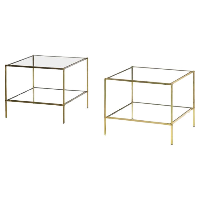 Montecarlo Brass Low Tables from Corrado Dallacqua, 1949, Set of 2 For Sale - Image 8 of 8
