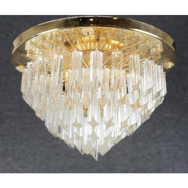 Crystal Ceiling Light attributed to Paolo Venini for Novaresi, 1960s For Sale - Image 6 of 6