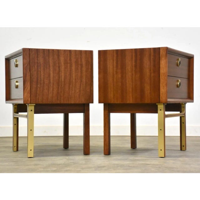 Mid-Century Modern Refinished Zebra Wood Nightstands - a Pair For Sale - Image 3 of 10