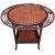 McGuire Organic Modern Rattan Raffia Glass Top Occasional Table and Target Back Chairs Set of 3 For Sale - Image 12 of 12