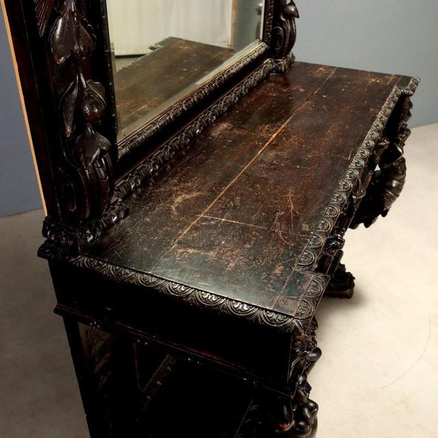 Neobaroque Console with Mirror For Sale - Image 3 of 15
