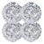Crow Canyon Home Splatterware, 8" Flat Salad Plates in Grey & White - Set of 4 For Sale