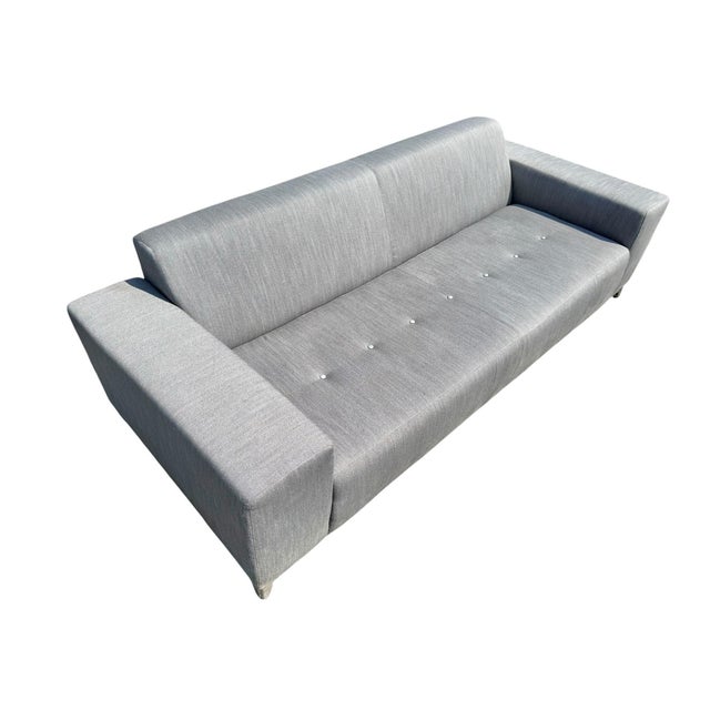 Modern Thayer Coggin Silver Upholstered Sofa For Sale In Philadelphia - Image 6 of 9