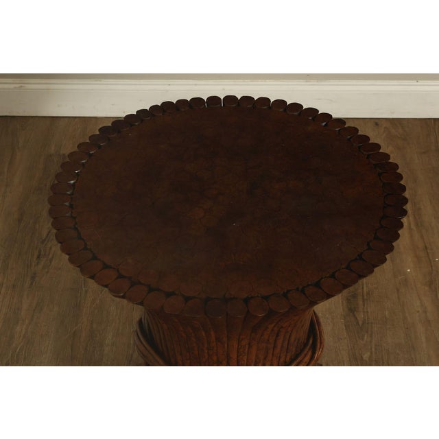 Ornamental & Decorative Materials Ficks Reed Round Glass Top 'Sheaf of Wheat' Dining Table For Sale - Image 7 of 18