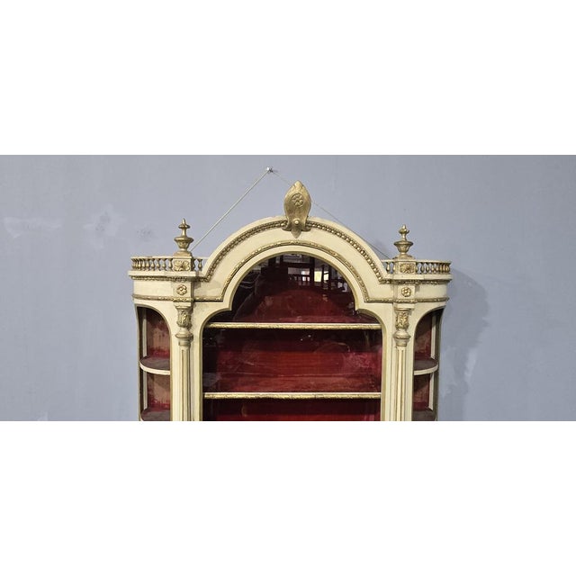 Antique Painted Wall Hanging Vitreen, 1880 For Sale - Image 3 of 17