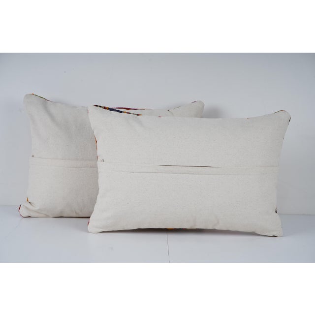 Turkish Wool Cushion Cover - A Pair For Sale - Image 4 of 4